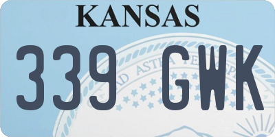 KS license plate 339GWK