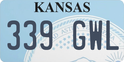 KS license plate 339GWL
