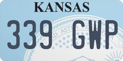 KS license plate 339GWP