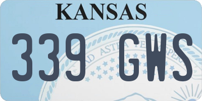 KS license plate 339GWS