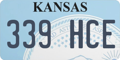 KS license plate 339HCE