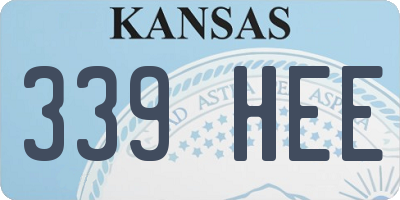 KS license plate 339HEE