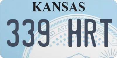KS license plate 339HRT