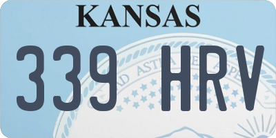 KS license plate 339HRV