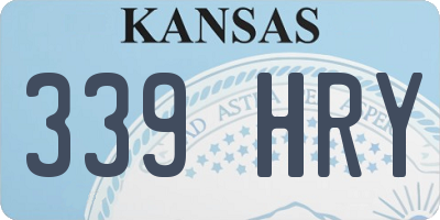 KS license plate 339HRY