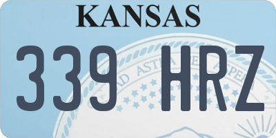 KS license plate 339HRZ
