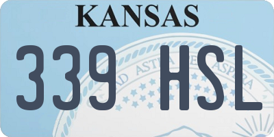 KS license plate 339HSL