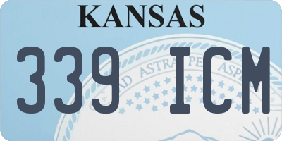 KS license plate 339ICM