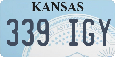 KS license plate 339IGY