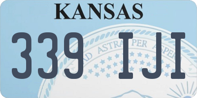 KS license plate 339IJI