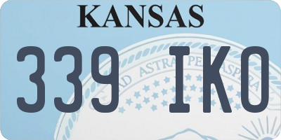 KS license plate 339IKO