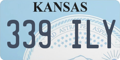 KS license plate 339ILY