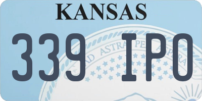 KS license plate 339IPO