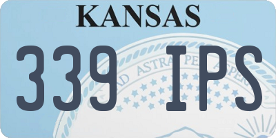 KS license plate 339IPS