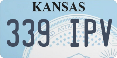 KS license plate 339IPV
