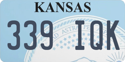 KS license plate 339IQK