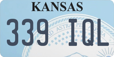 KS license plate 339IQL