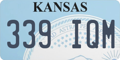 KS license plate 339IQM