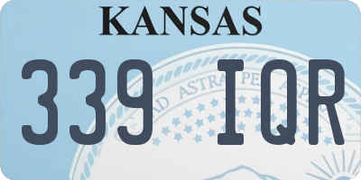 KS license plate 339IQR
