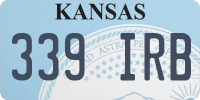 KS license plate 339IRB