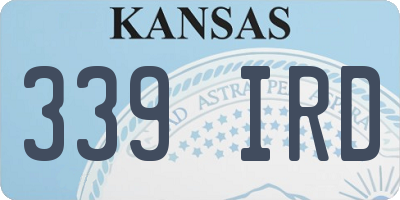 KS license plate 339IRD
