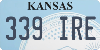 KS license plate 339IRE