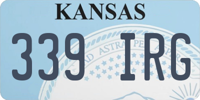 KS license plate 339IRG