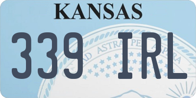 KS license plate 339IRL