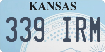 KS license plate 339IRM