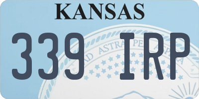KS license plate 339IRP