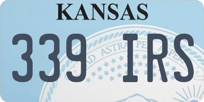 KS license plate 339IRS