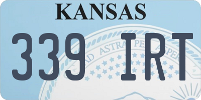 KS license plate 339IRT