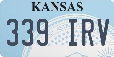 KS license plate 339IRV