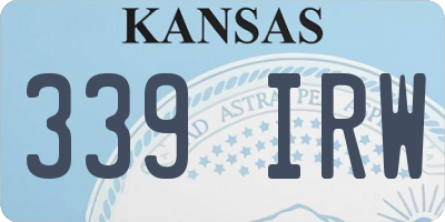 KS license plate 339IRW