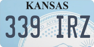 KS license plate 339IRZ