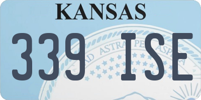 KS license plate 339ISE