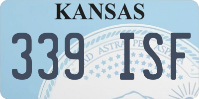 KS license plate 339ISF