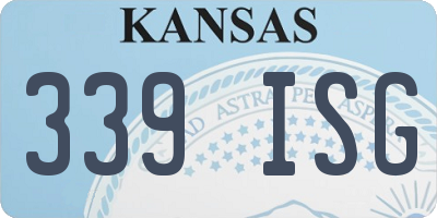 KS license plate 339ISG