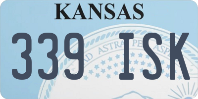 KS license plate 339ISK
