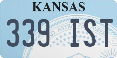 KS license plate 339IST