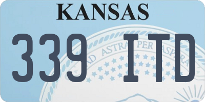 KS license plate 339ITD