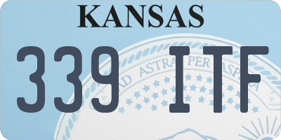 KS license plate 339ITF