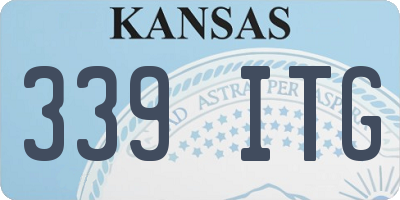 KS license plate 339ITG