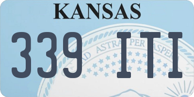 KS license plate 339ITI