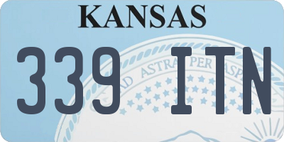KS license plate 339ITN