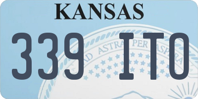 KS license plate 339ITO