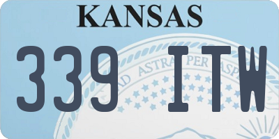 KS license plate 339ITW