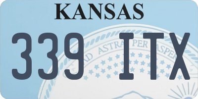 KS license plate 339ITX