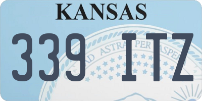 KS license plate 339ITZ