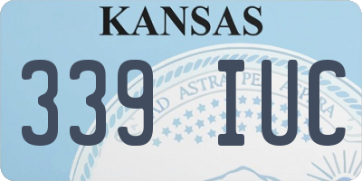 KS license plate 339IUC